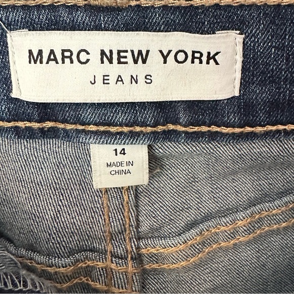 Marc New York Two Tone Retro Style Denim Jeans Size 14 - Picture 2 of 5